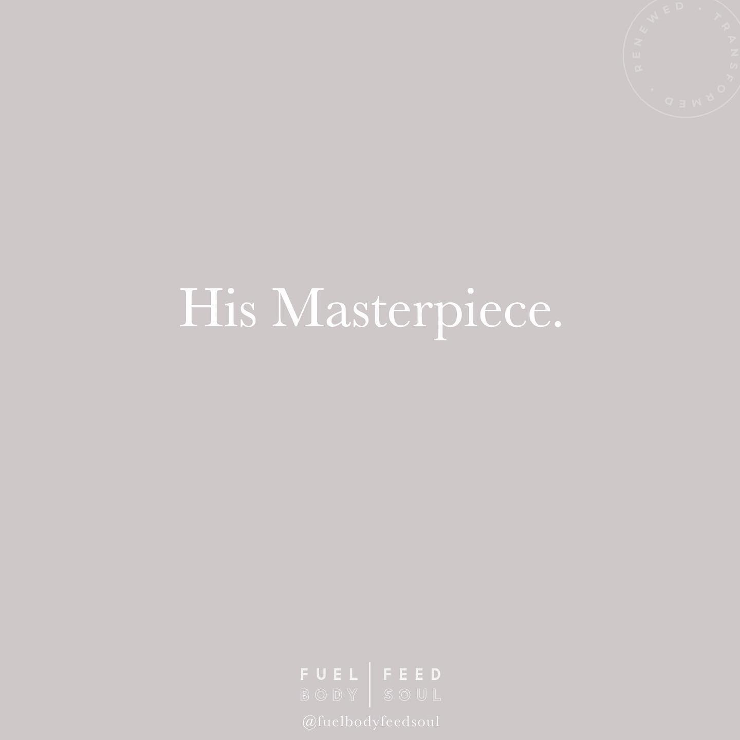 No detail mistaken. 
Created on purpose. 
For His purposes. 

YOU in all your broken imperfections...NEW &amp; ALIVE IN CHRIST.... were formed to be part of God&rsquo;s perfect plan. 

Ephesians 2:10 is transformative. Praise Jesus for his humble obe